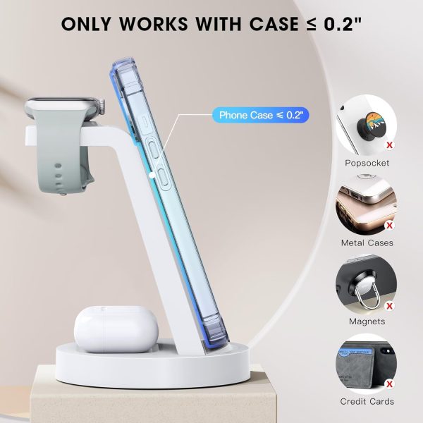 3 in 1 Charging Station for iPhone - Wireless Charger for Apple Products Multiple Devices - Charging Dock Stand for AirPods (for iPhone 16 15 14 13 pro 12 11 X Max) - Image 3