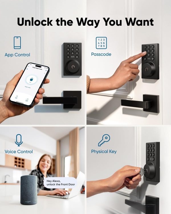 eufy Smart Lock C30, Keyless Entry Door Lock, Built-in WiFi Deadbolt, Smart Lock for Front Door, No Bridge Required, Easy Installation, App Remote Control, Auto Lock - Image 3