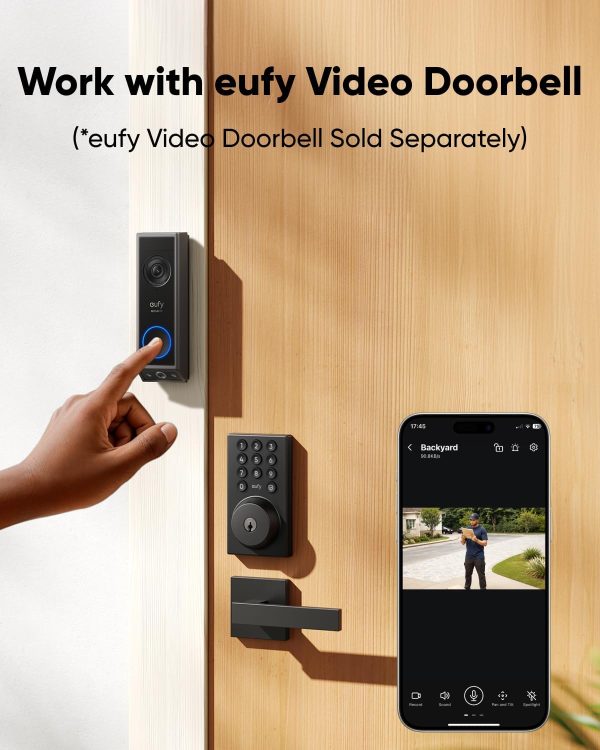 eufy Smart Lock C30, Keyless Entry Door Lock, Built-in WiFi Deadbolt, Smart Lock for Front Door, No Bridge Required, Easy Installation, App Remote Control, Auto Lock - Image 4