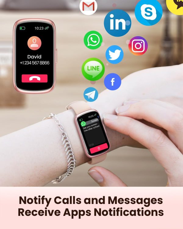 Fitness Tracker with 24/7 Heart Rate, Blood Oxygen Blood Pressure Sleep Monitor, Activity Trackers 5 ATM Waterproof,Step Calorie Counter Pedometer Health Smart Watch for Women Men - Image 6