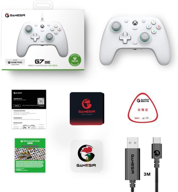GameSir G7 SE Wired Controller for Xbox Series X|S, Xbox One & Windows 10/11, Plug and Play Gaming Gamepad with Hall Effect Joysticks/Hall Trigger, 3.5mm Audio Jack - Image 7