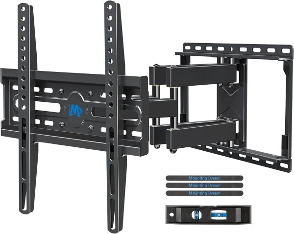 Mounting Dream UL Listed TV Mount for Most 37-75 Inch TV, Universal Tilt TV Wall Mount Fit 16", 18", 24" Stud with Loading Capacity 132lbs, Max Vesa 600 x 400mm, Low Profile Flat Wall Mount Bracket