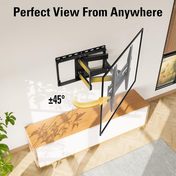 Mounting Dream TV Wall Mount for 32-65 Inch TV, TV Mount with Swivel and Tilt, Full Motion TV Bracket with Articulating Dual Arms, Fits 16inch Studs, Max VESA 400X400 mm, 99lbs, MD2380 - Image 4
