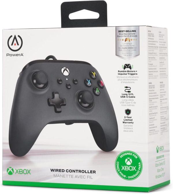 PowerA Wired Controller For Xbox Series X|S - Black, Gamepad, Video Game Controller Works with Xbox One - Image 11