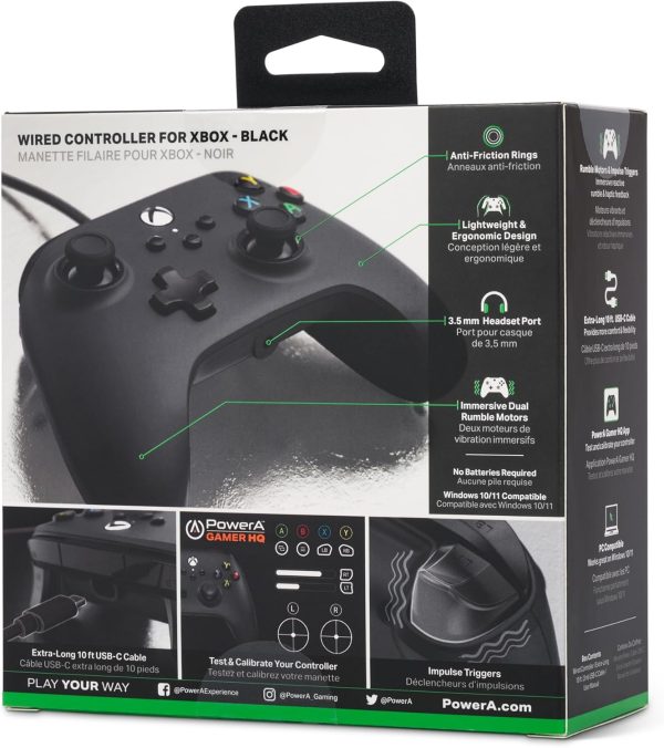 PowerA Wired Controller For Xbox Series X|S - Black, Gamepad, Video Game Controller Works with Xbox One - Image 12