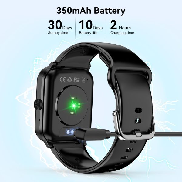 Smart Watch, 1.85" Smartwatch for Men Women (Answer/Make Call), IP68 Waterproof Fitness Tracker, 120+ Sport Modes, Heart Rate, Sleep Monitor, Pedometer, Spo2, Activity Tracker for Android iOS (Black) - Image 7