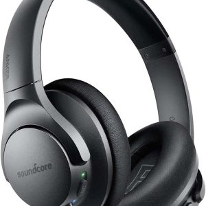 Soundcore Anker Life Q20 Hybrid Active Noise Cancelling Headphones, Wireless Over Ear Bluetooth Headphones, 60H Playtime, Hi-Res Audio, Deep Bass, Memory Foam Ear Cups, for Travel, Home Office