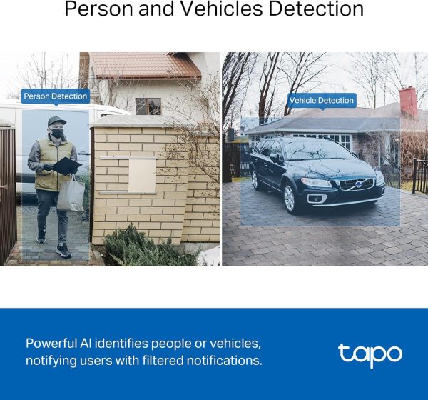 Tapo TP-Link Smart Video Doorbell Camera, Battery Powered, Chime Included, 2K 5MP, Color Night Vision, 2-Way Audio, Free AI Detection, Cloud/SD Card Storage, Works w/Alexa & Google Home, D230S1 - Image 6
